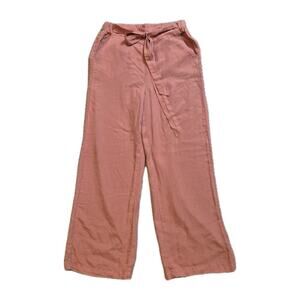 Thread & Supply Tencel Wide Leg Pants Pockets Womens Medium Brick Dust Tall